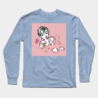 Pink Contemplation Long Sleeve T-Shirt